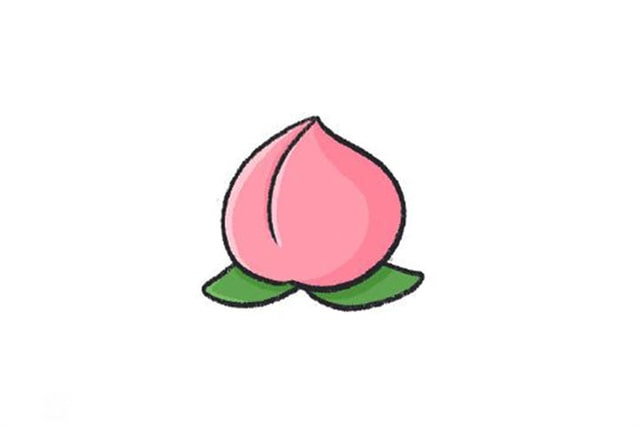 水果水蜜桃簡筆畫步驟圖片