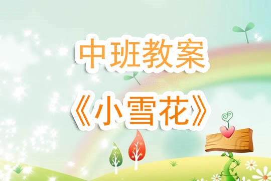 幼兒園中班教案《小雪花》含反思