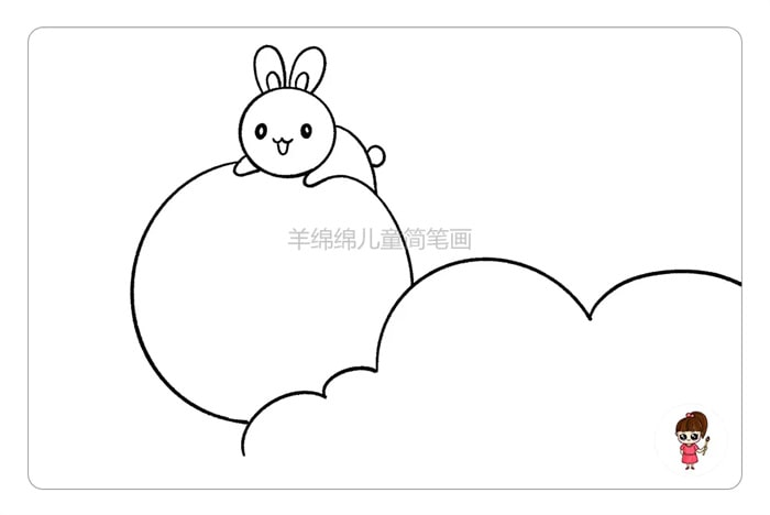 中秋節(jié)，學(xué)畫(huà)玉兔和月亮簡(jiǎn)筆畫(huà)