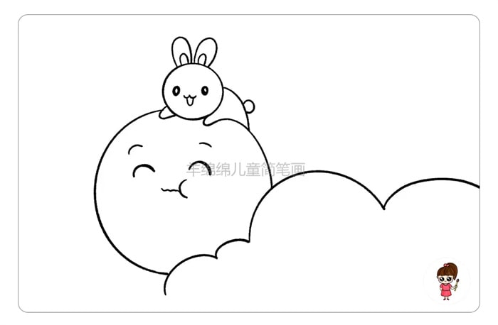 中秋節(jié)，學(xué)畫(huà)玉兔和月亮簡(jiǎn)筆畫(huà)