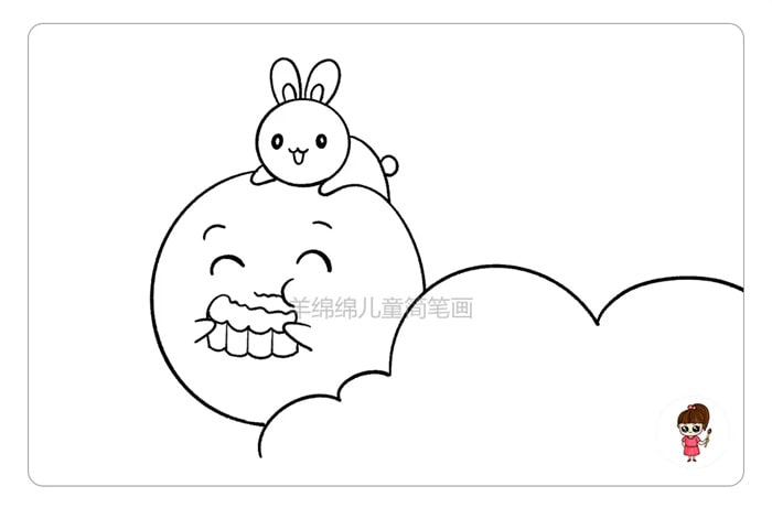 中秋節(jié)，學(xué)畫(huà)玉兔和月亮簡(jiǎn)筆畫(huà)