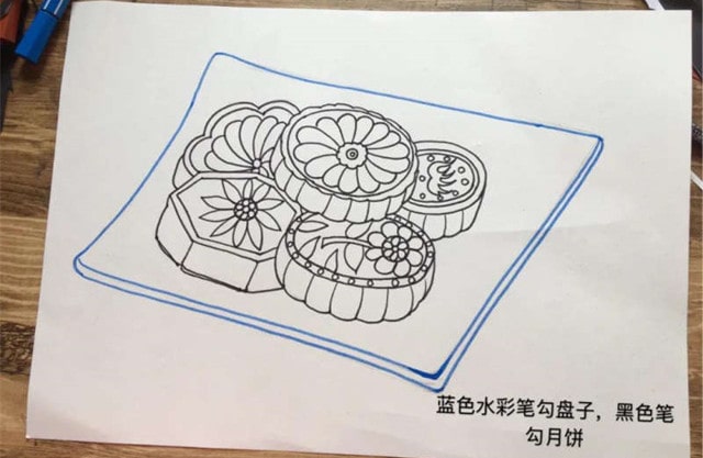 中秋節(jié)月餅簡筆畫怎么畫