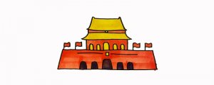 北京天安門(mén)簡(jiǎn)筆畫(huà)怎么畫(huà)