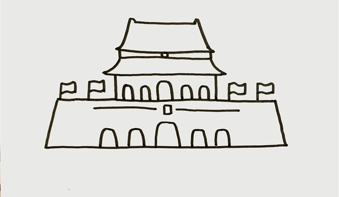 北京天安門簡(jiǎn)筆畫怎么畫