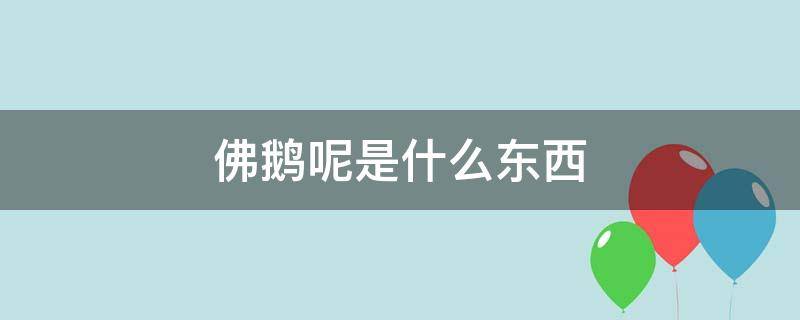 佛鵝呢是什么東西