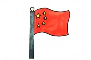 五星紅旗怎么畫圖片簡單