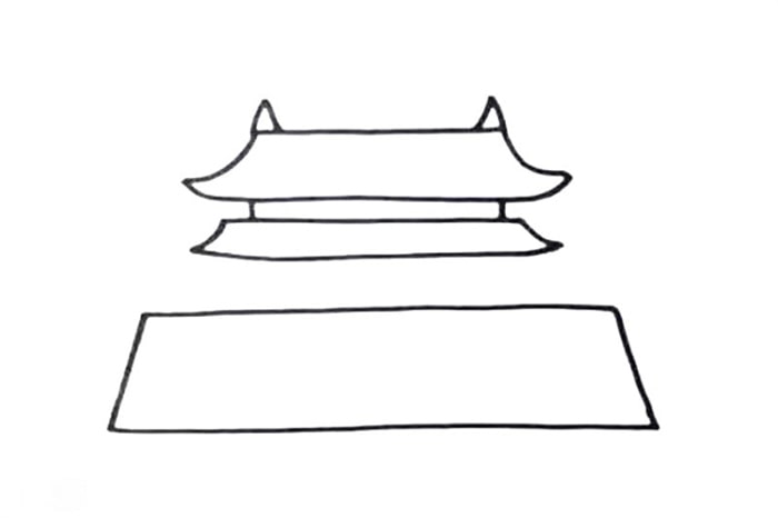 天安門簡(jiǎn)筆畫怎么畫步驟圖片
