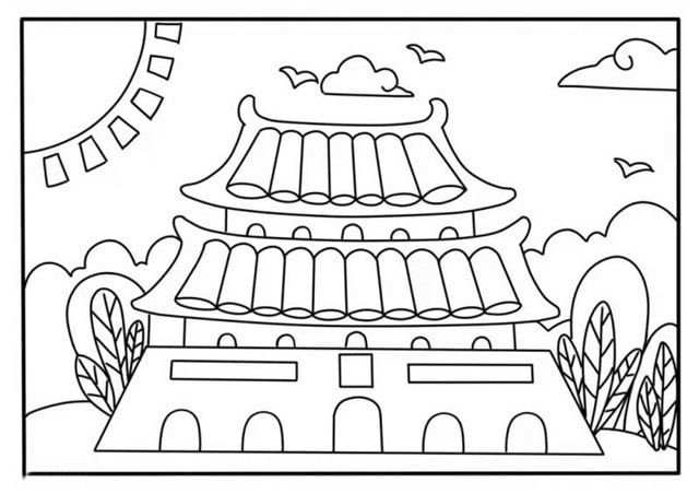國(guó)慶節(jié)天安門兒童畫簡(jiǎn)單又漂亮