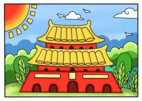 國(guó)慶節(jié)天安門(mén)兒童畫(huà)簡(jiǎn)單又漂亮