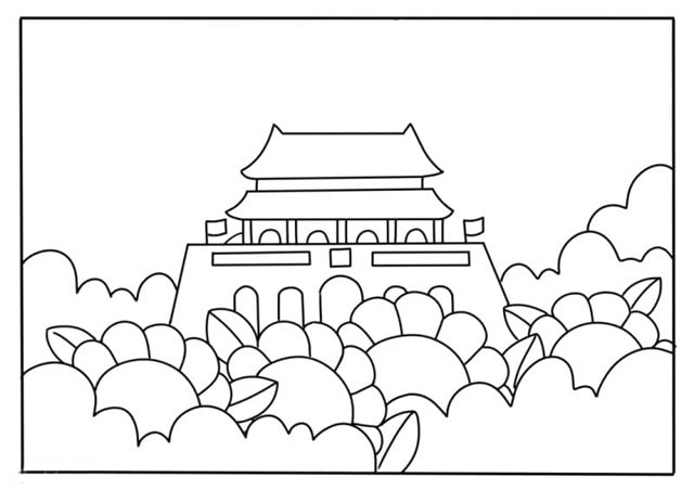 國(guó)慶節(jié)天安門兒童畫作品怎么畫