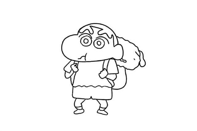 動(dòng)漫人物蠟筆小新簡(jiǎn)筆畫怎么畫圖片