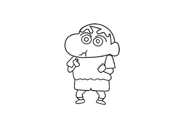 動(dòng)漫人物蠟筆小新簡(jiǎn)筆畫怎么畫圖片