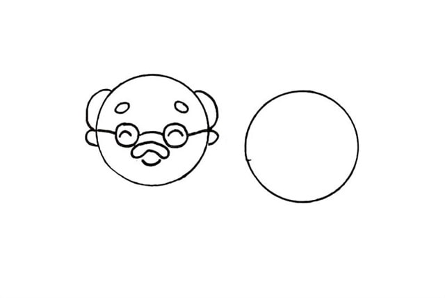 重陽節(jié)爺爺奶奶簡筆畫怎么畫