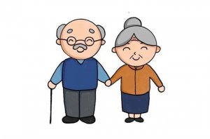 重陽節(jié)爺爺奶奶簡(jiǎn)筆畫怎么畫