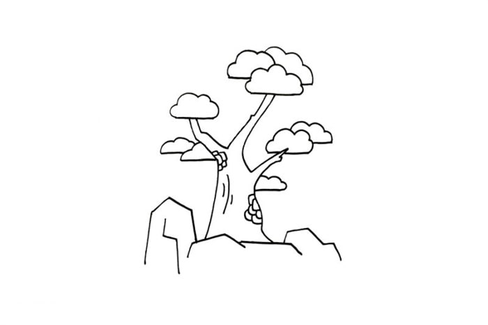 松柏大樹簡筆畫怎么畫