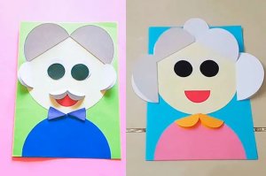 幼兒園重陽(yáng)節(jié)賀卡手工制作 送給爺爺奶奶