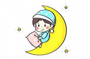 可愛晚安小男孩簡(jiǎn)筆畫