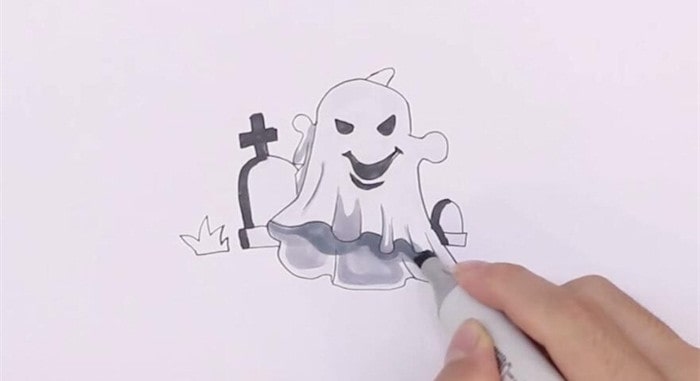 萬圣節(jié)的鬼簡筆畫怎么畫