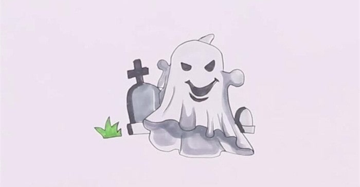 萬圣節(jié)的鬼簡筆畫怎么畫