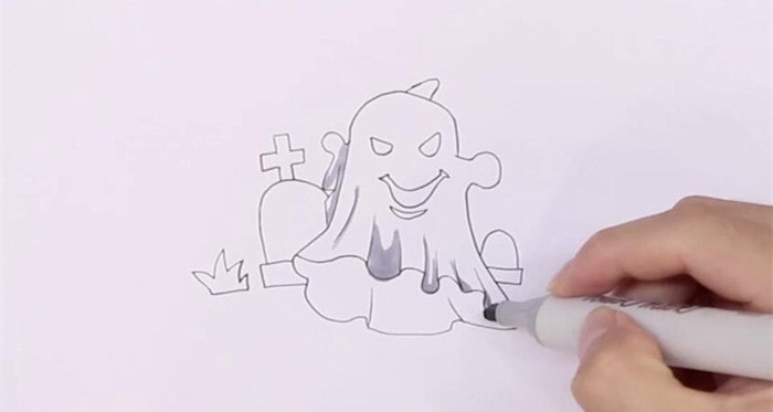 萬圣節(jié)的鬼簡筆畫怎么畫