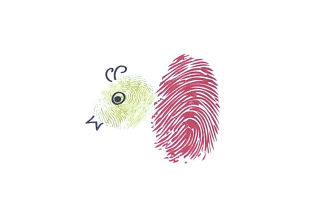 小鳥手指畫畫法 幼兒早教繪畫