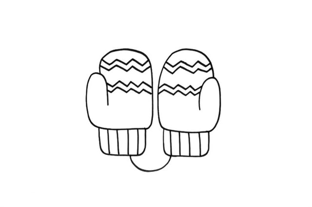 生活用品簡(jiǎn)筆畫手套怎么畫