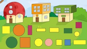 幼兒園中班數(shù)學(xué)教案《圖形找家，二次分類》