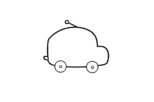 可愛的小汽車簡筆畫怎么畫圖片