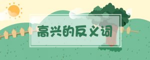 高興的反義詞是什么