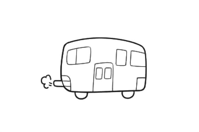 公共汽車簡筆畫怎么畫
