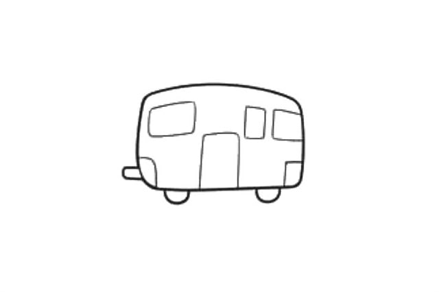 公共汽車簡筆畫怎么畫