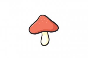 蔬菜簡筆畫香菇怎么畫簡單