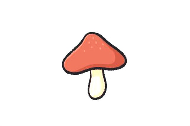 蔬菜簡筆畫香菇怎么畫簡單