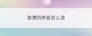 馳騁的拼音怎么讀