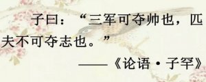 三軍可奪帥也匹夫不可奪志也出自