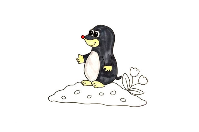 鼴鼠簡(jiǎn)筆畫怎么畫