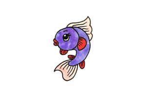 漂亮的小魚簡(jiǎn)筆畫步驟圖片