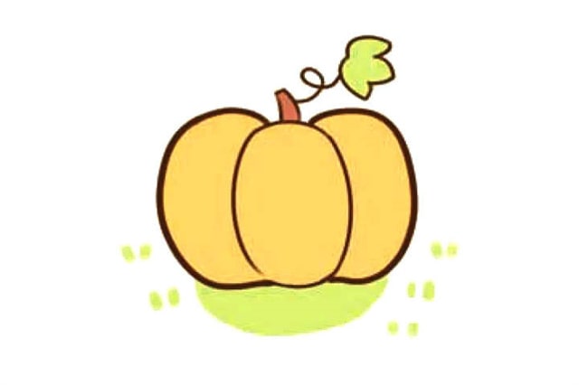 蔬菜簡(jiǎn)筆畫(huà)南瓜怎么畫(huà)圖片