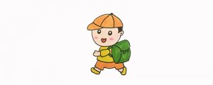 可愛的小學生簡筆畫圖片