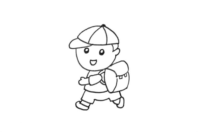如何畫可愛的小學生簡筆畫圖片