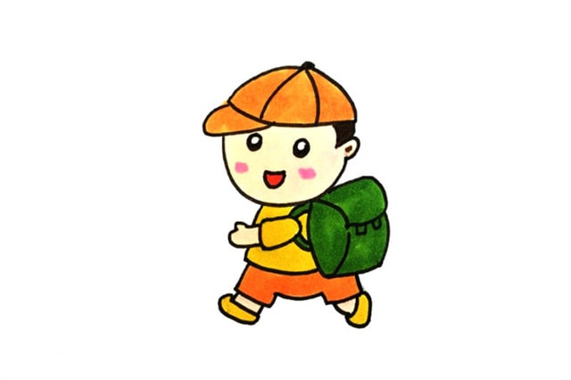 如何畫可愛的小學生簡筆畫圖片