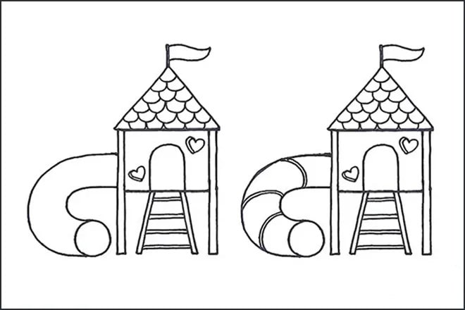 幼兒園滑滑梯簡(jiǎn)筆畫步驟圖片