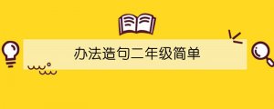 辦法造句二年級簡單