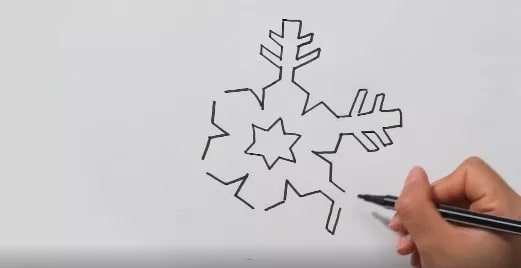 雪花簡筆畫怎么畫圖片