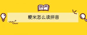 粳米怎么讀拼音