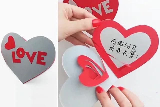 感恩節(jié)手工制作感恩節(jié)愛心賀卡