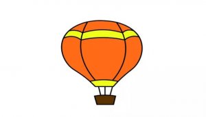 熱氣球簡筆畫圖片兒童畫