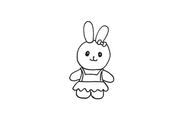 幼兒園小兔子簡(jiǎn)筆畫怎么畫圖片
