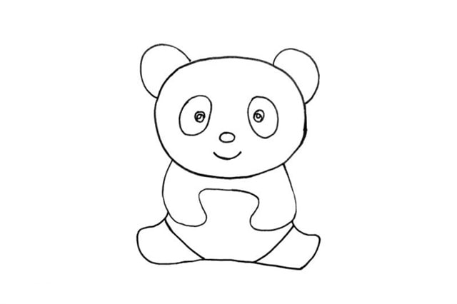 大熊貓簡筆畫怎么畫圖片