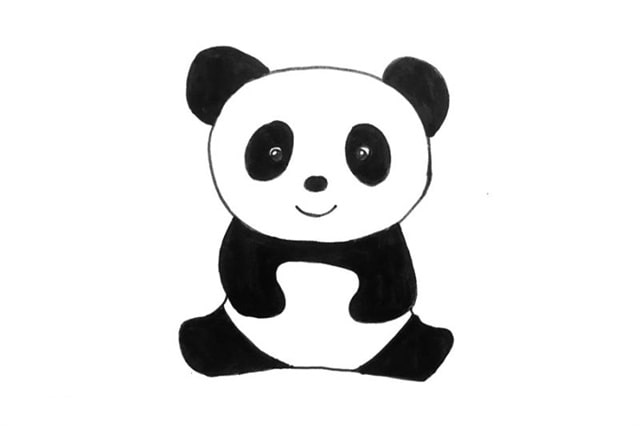 大熊貓簡筆畫怎么畫圖片